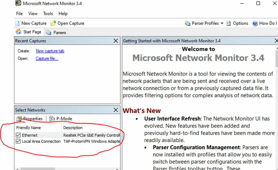 Steps to capture Netmon logs