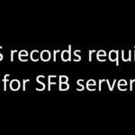 DNS records required for SFB server