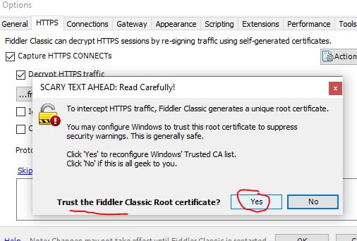 How to capture Fiddler trace