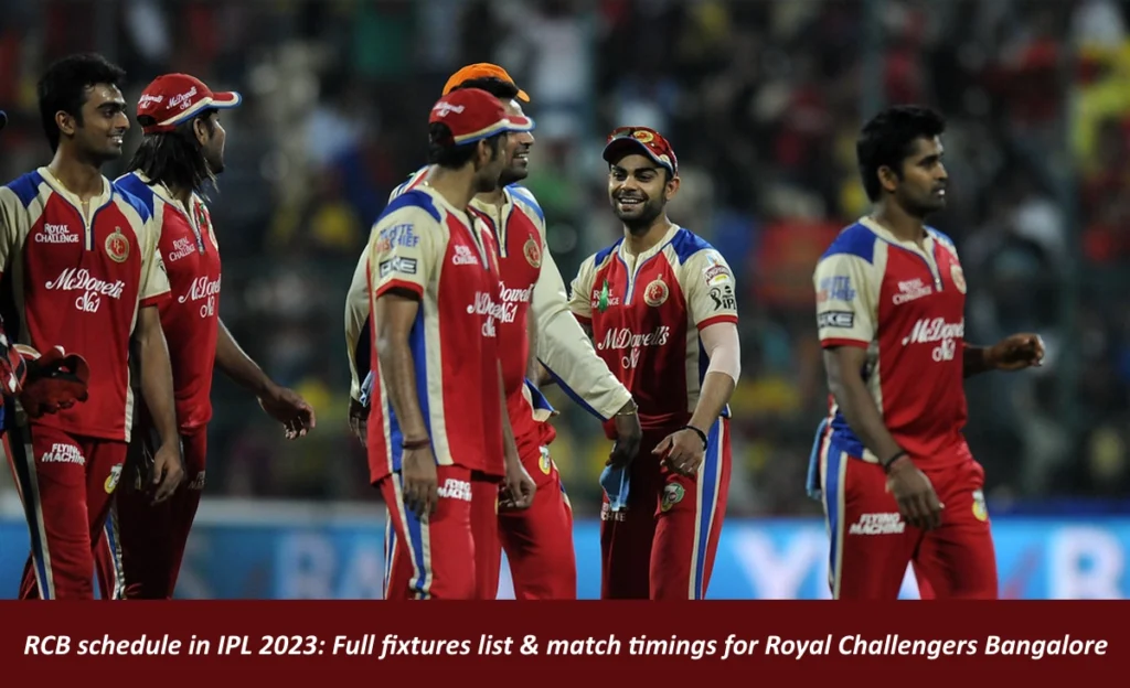 RCB Schedule in IPL 2023