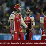 RCB Schedule in IPL 2023