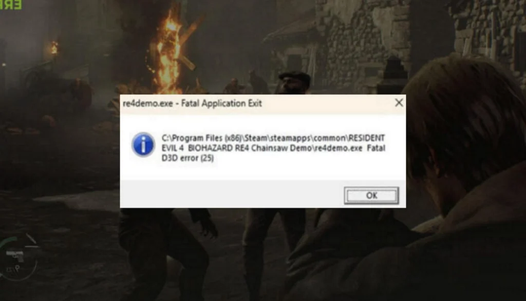 Resident Evil 4 Demo Crashing D3D Error