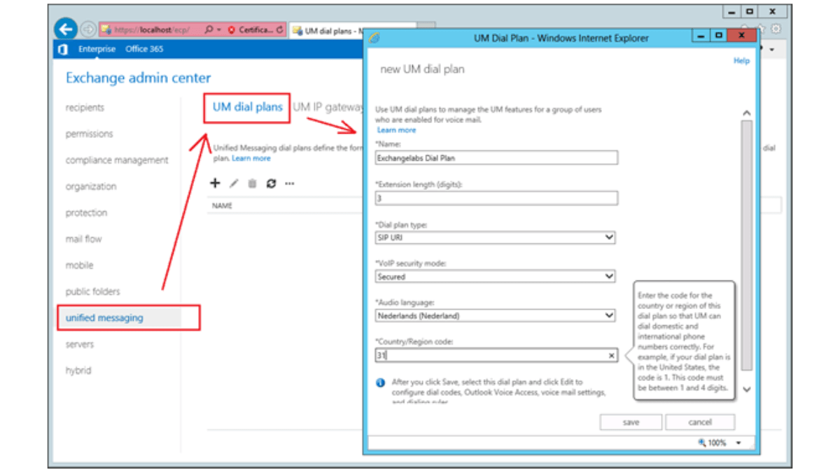 How to Create an Unified Messaging Dial Plan in Microsoft Exchange Server