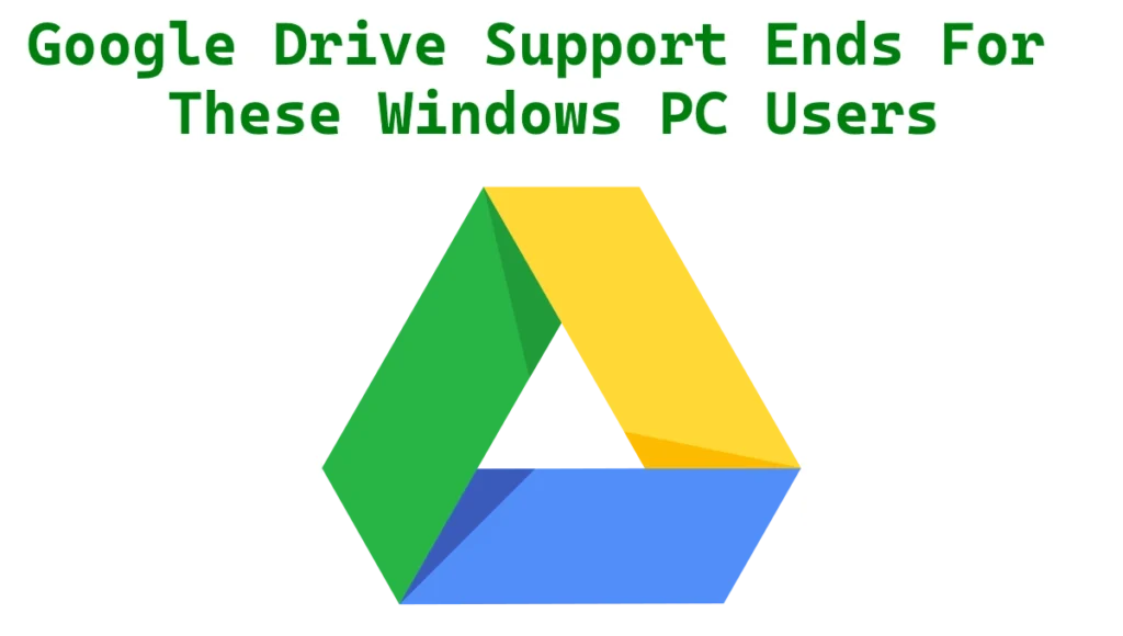 Google Drive Support Ends