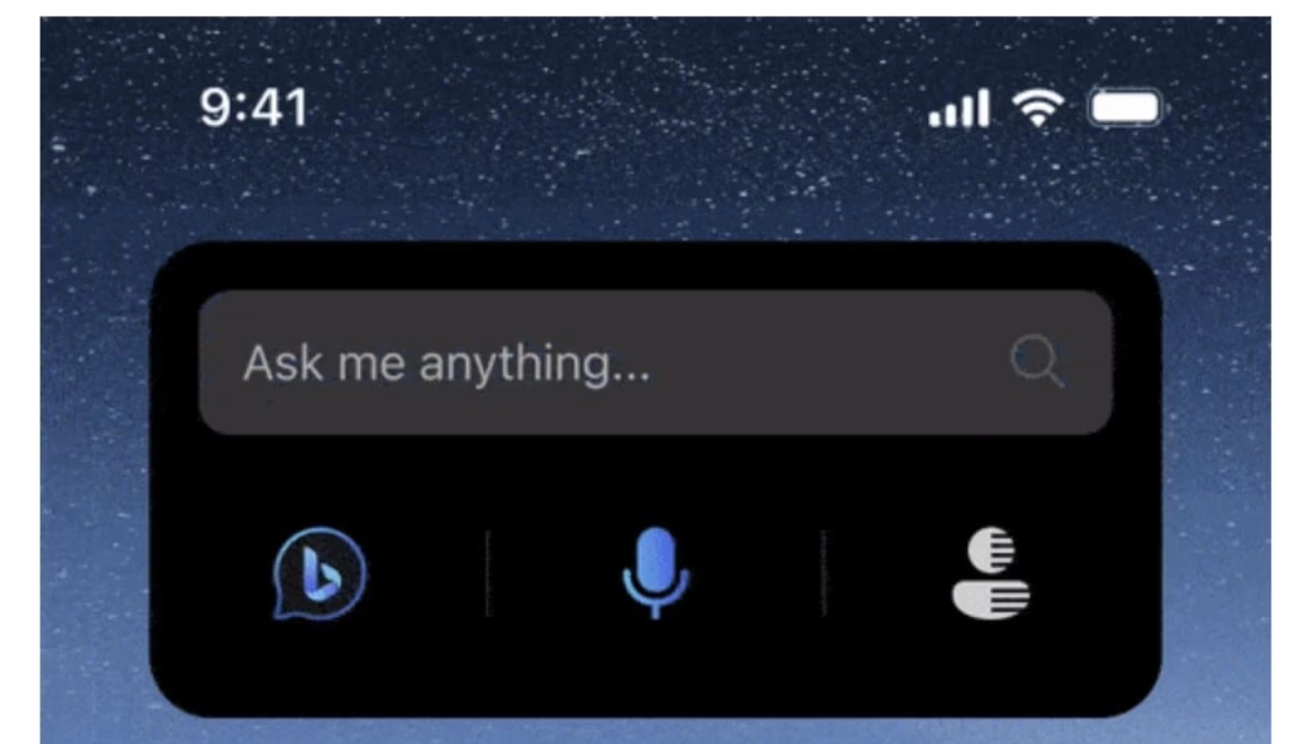 iPhone Bing ChatGPT Widget