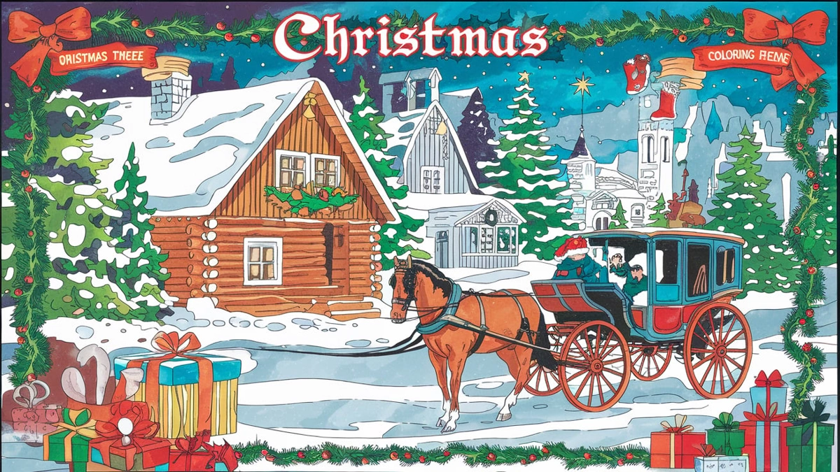 Christmas Coloring Book for Adults and Teens