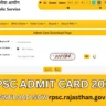 Download RPSC Admit Card 2024