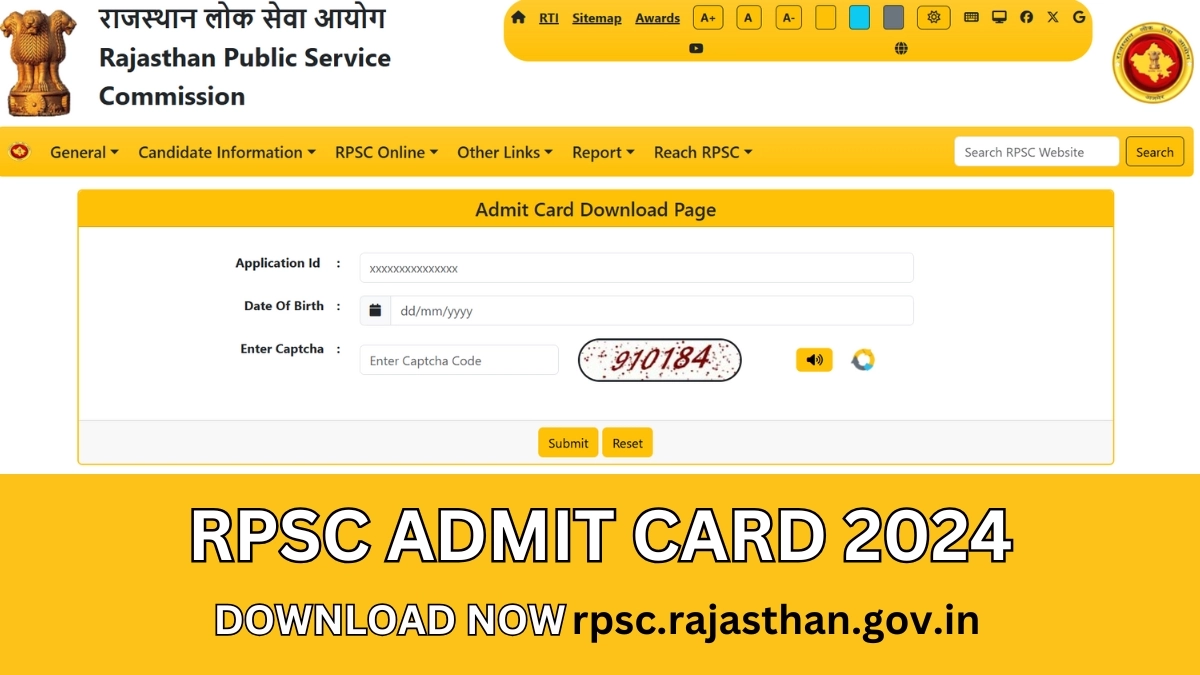 Download RPSC Admit Card 2024