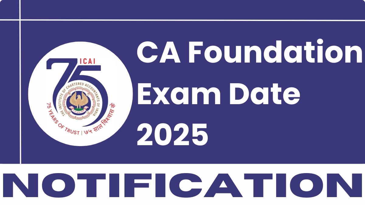 CA Foundation Exam Date 2025